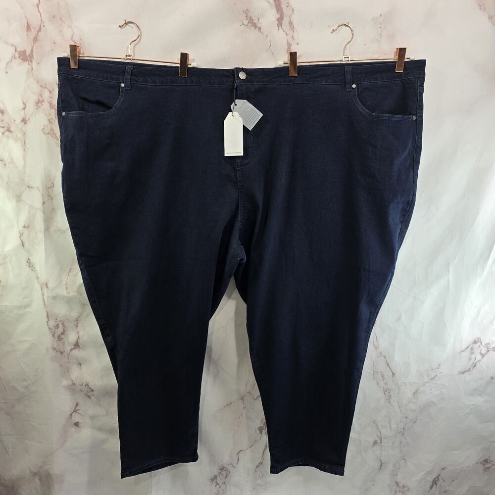 Universal Standard Jeans Womens Petite Seine Dark High Rise Skinny Crop